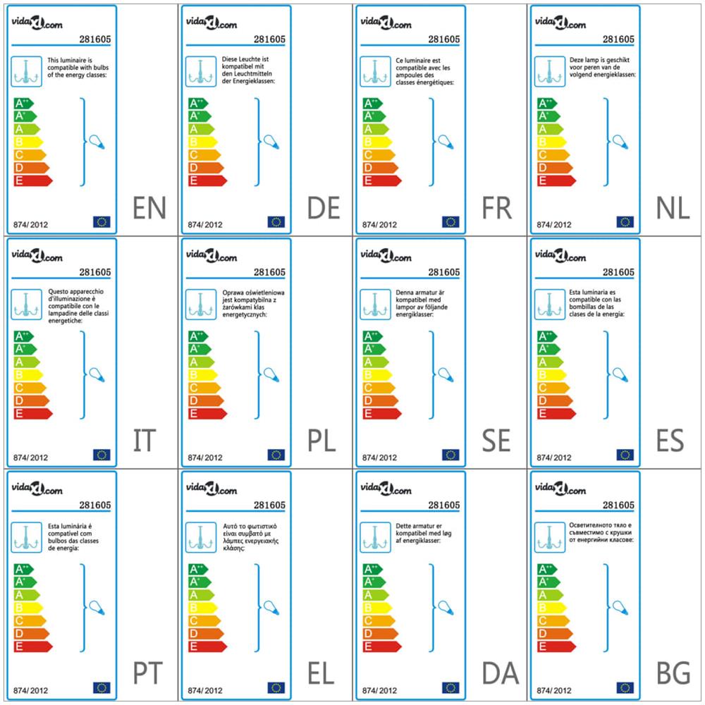 Lampadario Con Perline Nero 8 Lampadine E14 - Foto 7