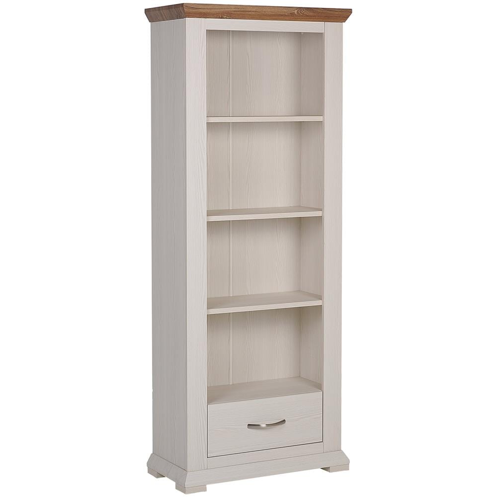 Libreria A Cubi Oxford 4 Ripiani Vida Designs - In Legno, Bianco, 106x32x24 Cm Per Soggiorno O Ufficio - Foto 2