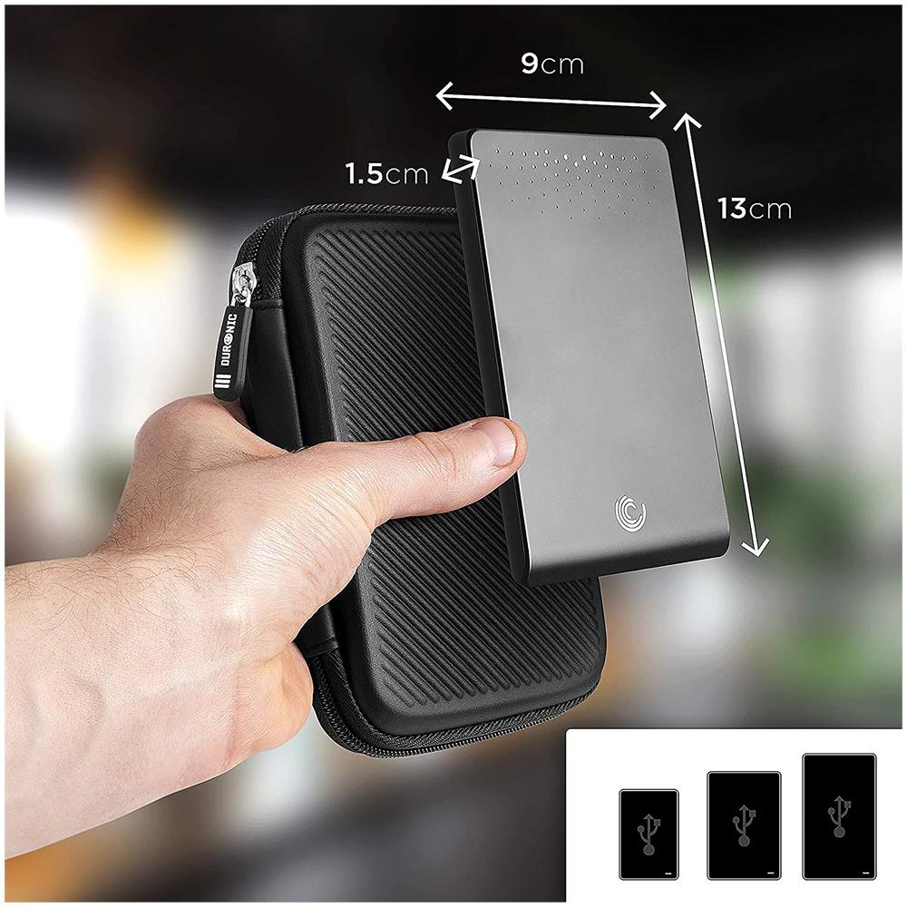 Disco Rigido Caso Hdc2 Bk Nero Portatile Eva Bagagli Custodia Per Hardrive E Cavi Esterni Leggero Di Protezione Adatto Per We Occidentale Toshiba Buffalo Hitachi Seagate Samsung - Foto 2