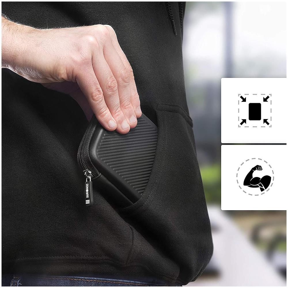 Disco Rigido Caso Hdc2 Bk Nero Portatile Eva Bagagli Custodia Per Hardrive E Cavi Esterni Leggero Di Protezione Adatto Per We Occidentale Toshiba Buffalo Hitachi Seagate Samsung - Foto 7