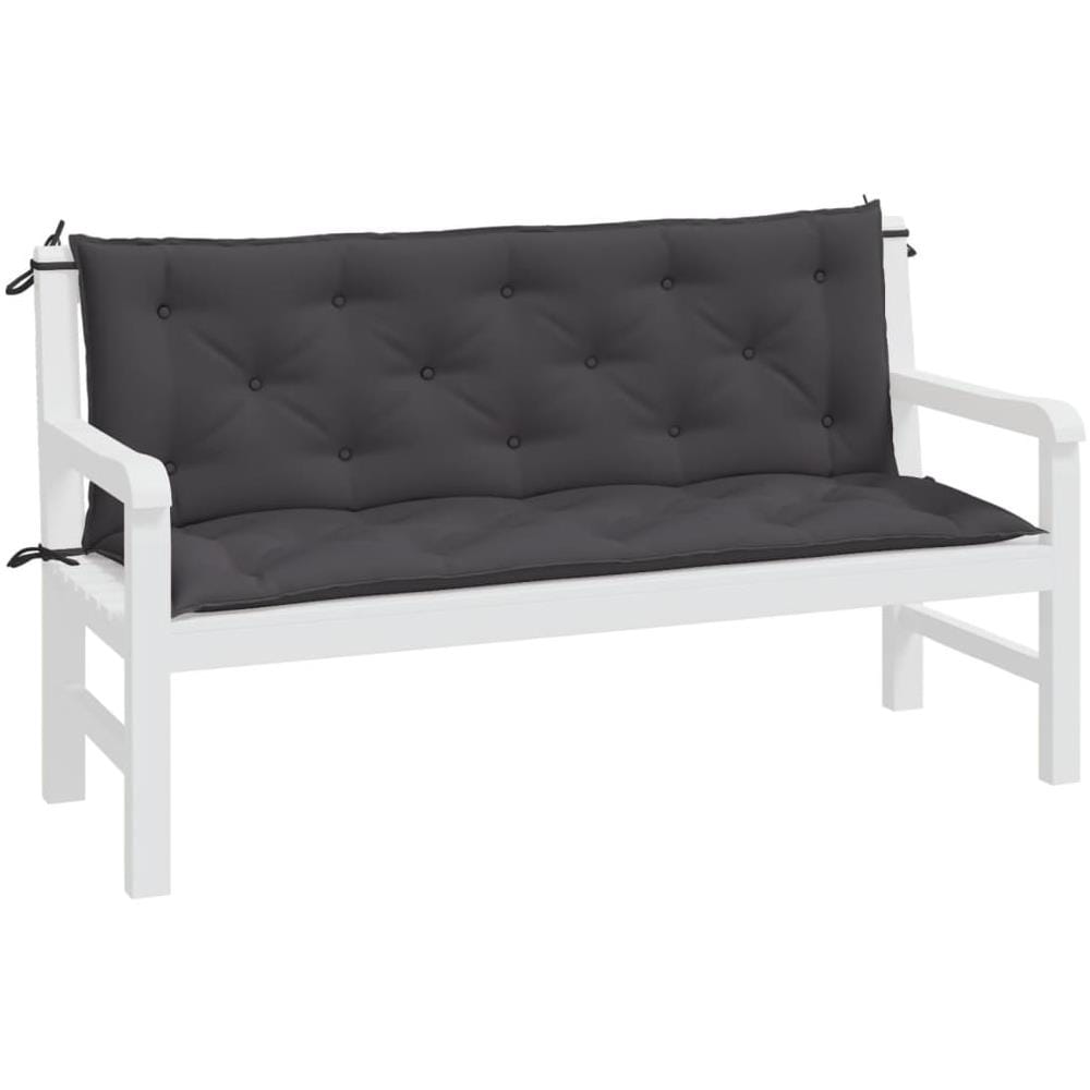 Cuscini Panca Giardino 2pz Antracite 150x50x7cm Tessuto Oxford - Foto 7