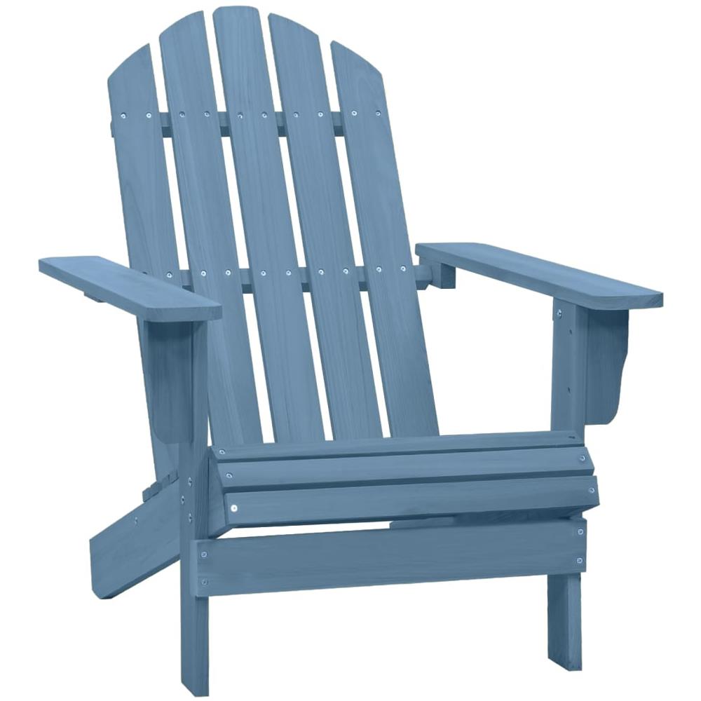 Sedia Giardino Adirondack in Legno Massello di Abete Blu - Foto 1