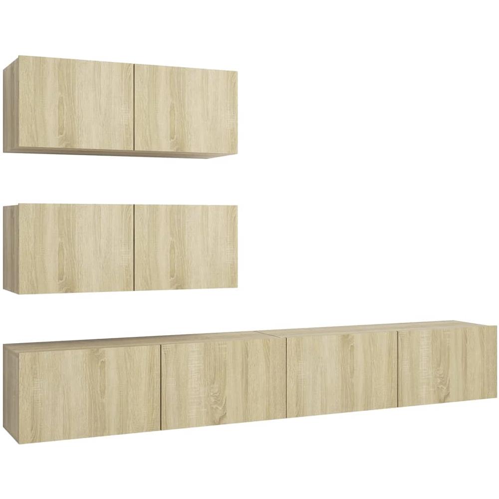 Set Porta Tv 4 Pz Rovere Sonoma In Truciolato - Foto 2