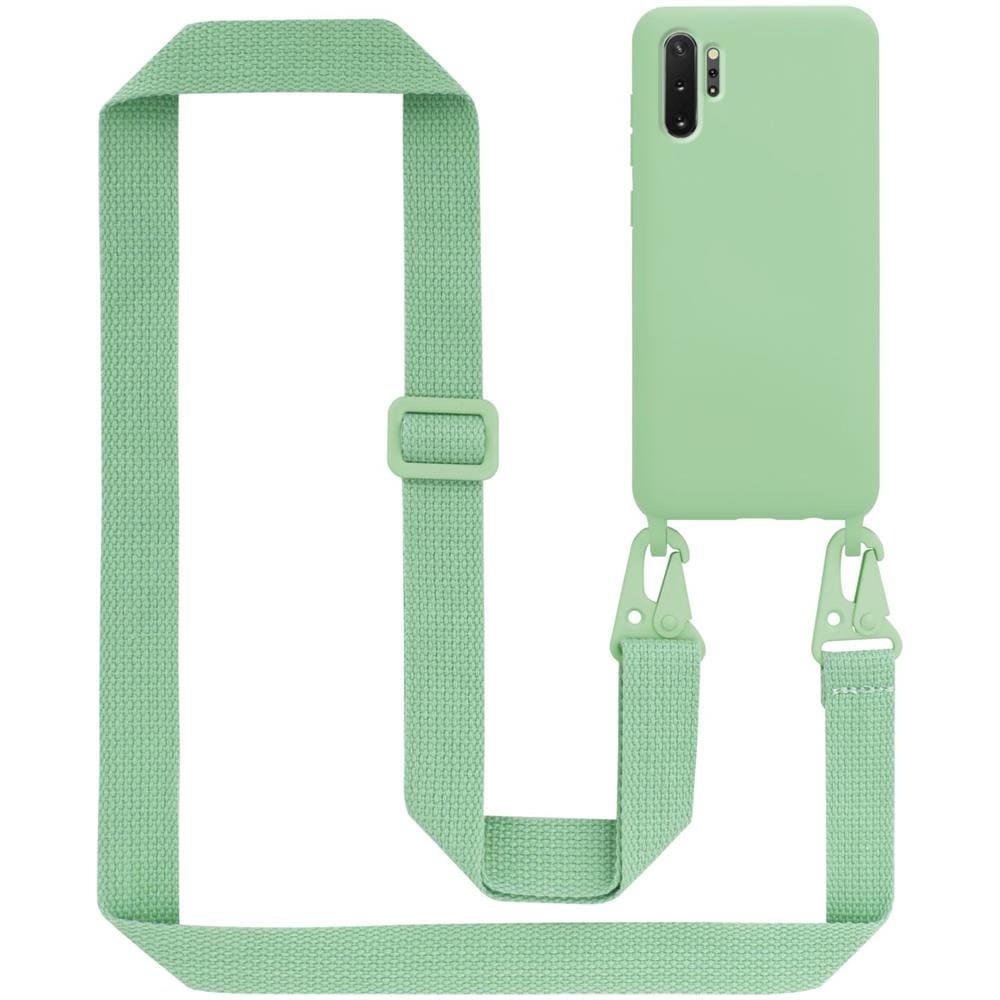 Catena Di Telefoni Cellulari Compatibile Con Samsung Galaxy Note 10 Plus In Liquid Verde Chiaro - Coperchio Di Protezione In Silicone Con Cordino Regolabile In Lunghezza - Foto 1