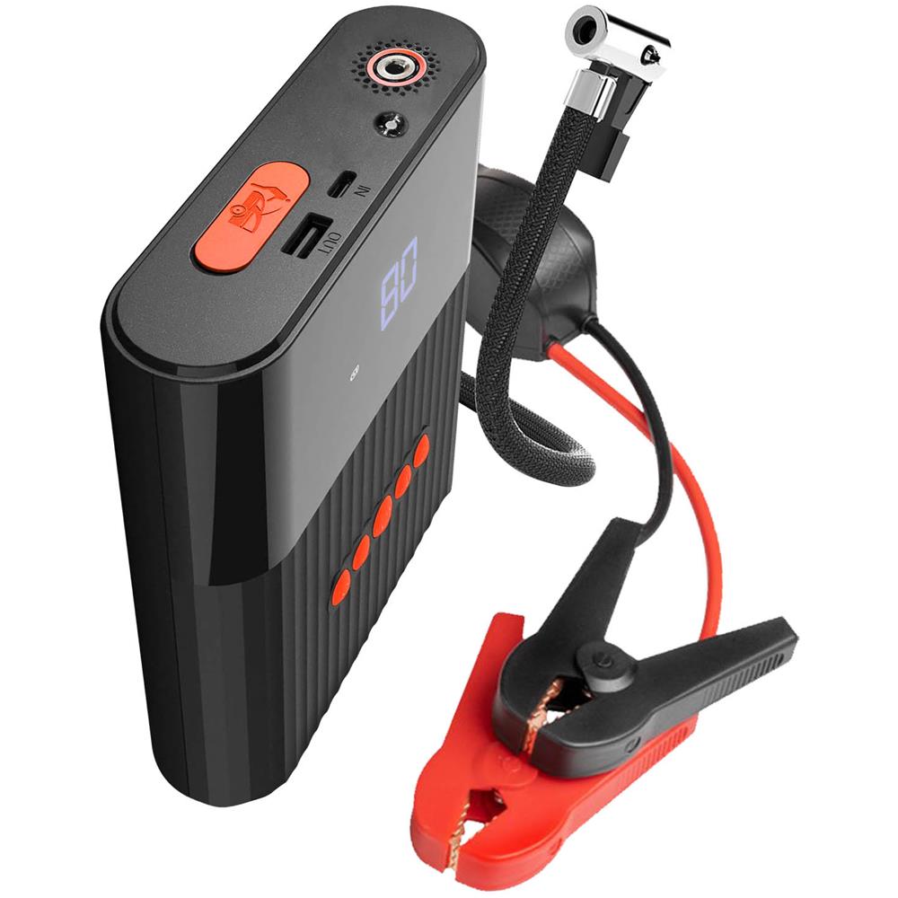 Powerbank 8800mah Compressore 8,2 Bar E Starter Kit Pitstop Nero - Foto 1