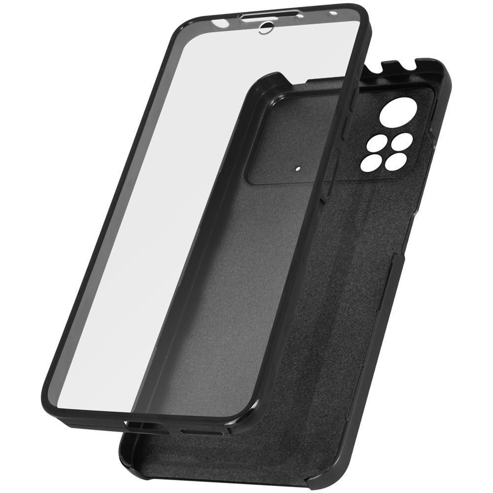 Cover Xiaomi Poco X4 Pro 5g Retro Rigido E Fronte Flessibile - Nera - Foto 1