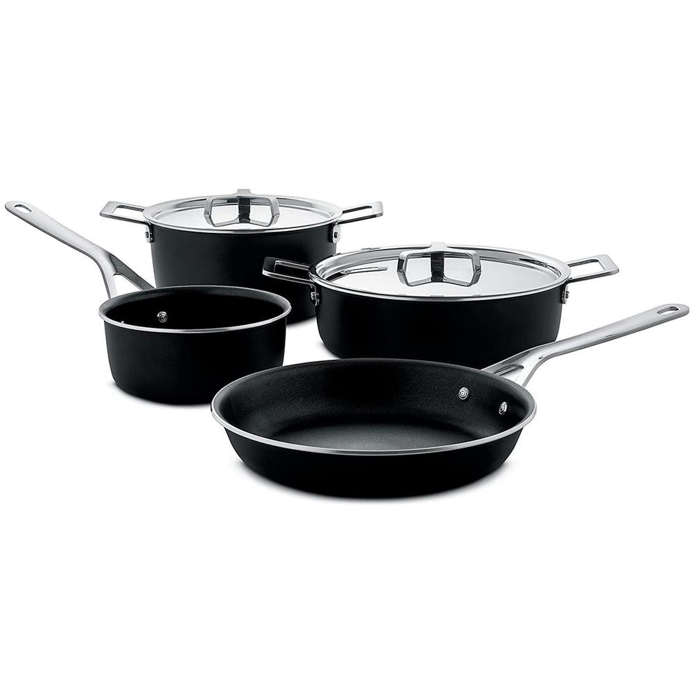Set Di Pentole Pots&pans Con Pentola, 3 Casseruole, 3 Coperchi - Nero - Foto 1