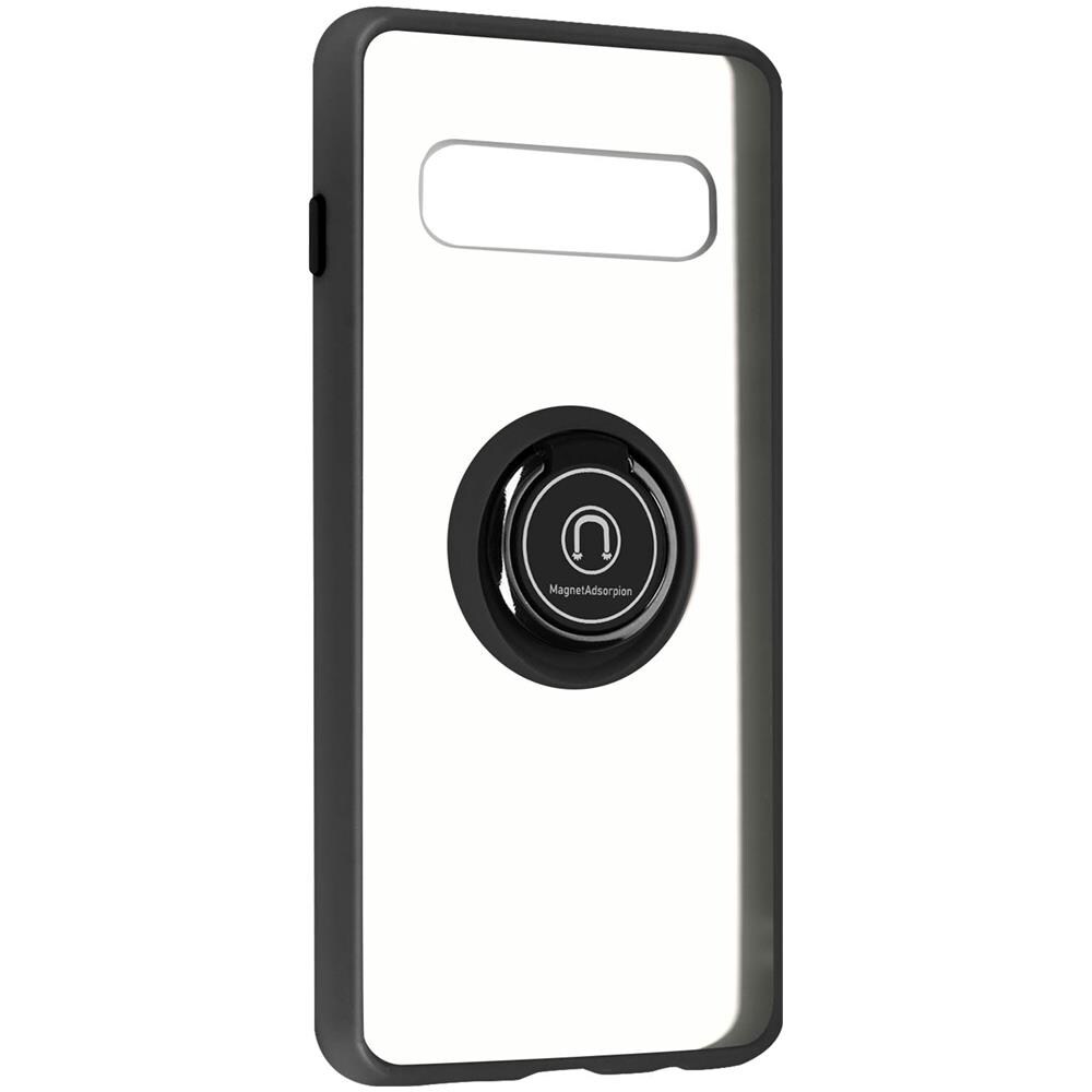 Cover Samsung Galaxy S10 Bimateria Anello Metallico Supporto Nera - Foto 5