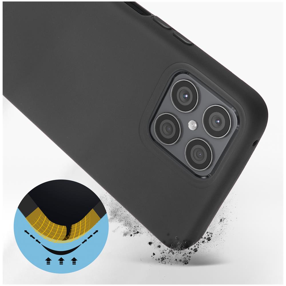 Cover Per Honor X8 4g In Silicone Semi-rigido Soft-touch Nera - Foto 2