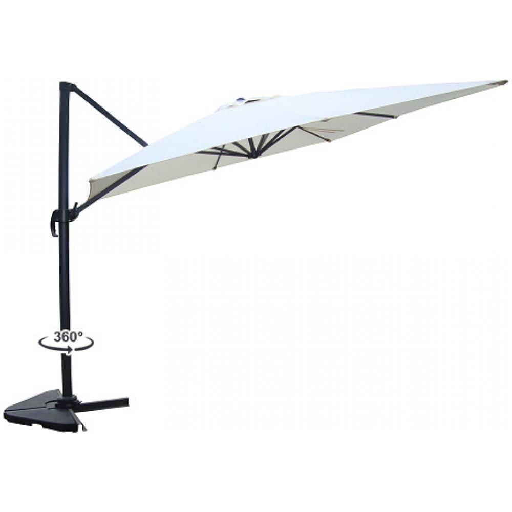 Palatino Ombrellone Decentrato Quadrato Rotazione 360 Degrès Ecru 3x3m - Foto 1