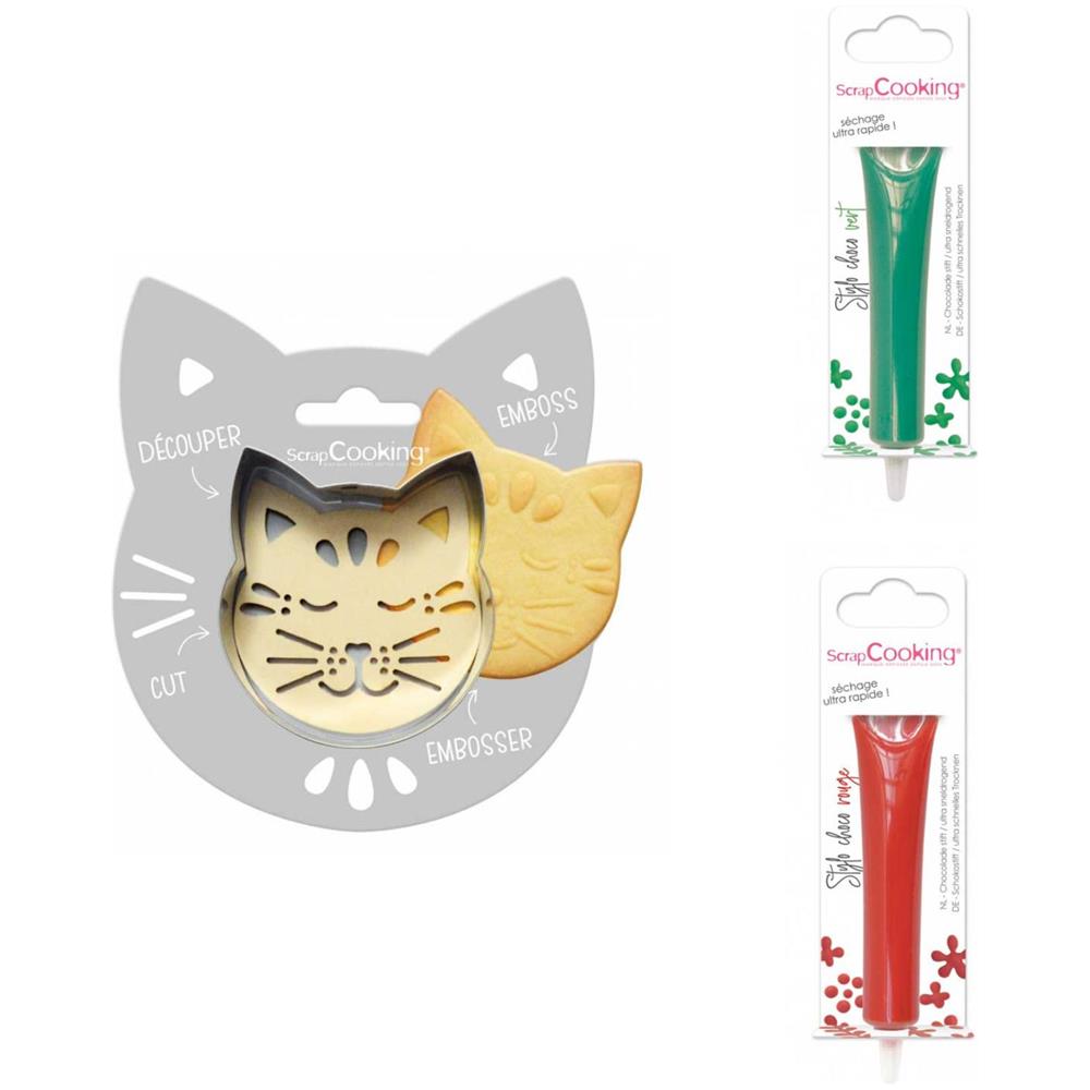 Kit Biscotti Di Soccorso Per Gatti + 2 Penne Al Cioccolato Verde E Rosso - Foto 1