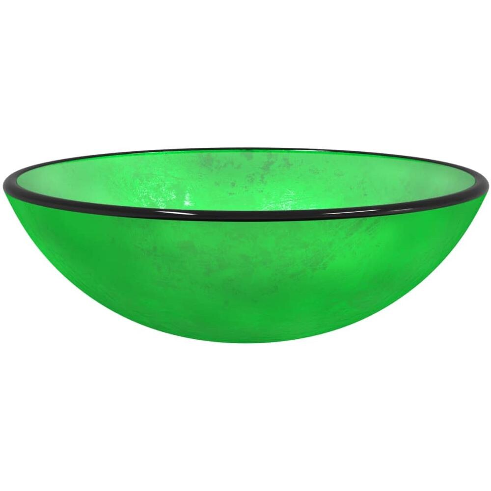 Lavandino In Vetro Temperato 42x14 Cm Verde - Foto 2