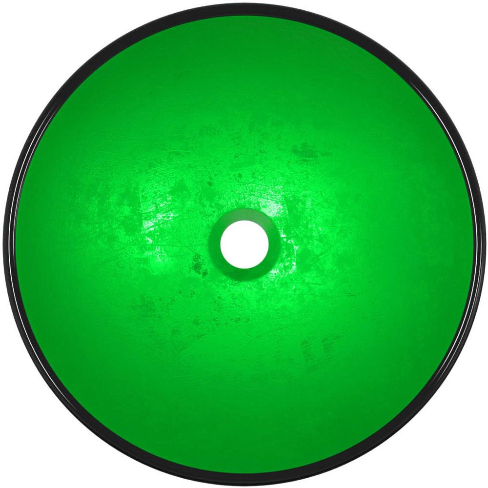 Lavandino In Vetro Temperato 42x14 Cm Verde - Foto 3