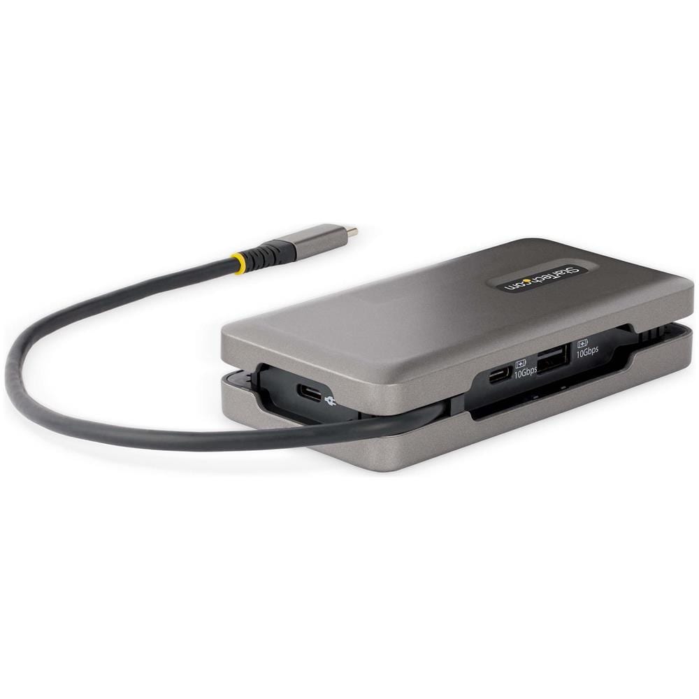 Adattatore Multiporta USB-C - Docking Station USB Type C con HDMI /VGA 4K60Hz - Hub USB a 3 porte (1x ricarica) - PD 100W - GbE - Convertitore \Mini Dock USB-C HDMI /VGA - Cavo Integrato avvolgente 30cm - Foto 2