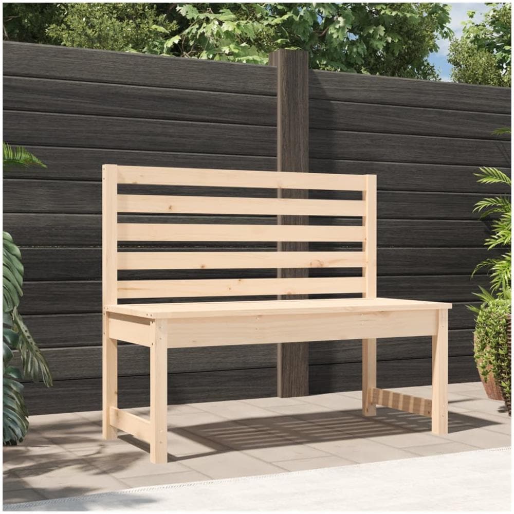 Panca da Giardino 109 cm in Legno Massello di Pino - Foto 1