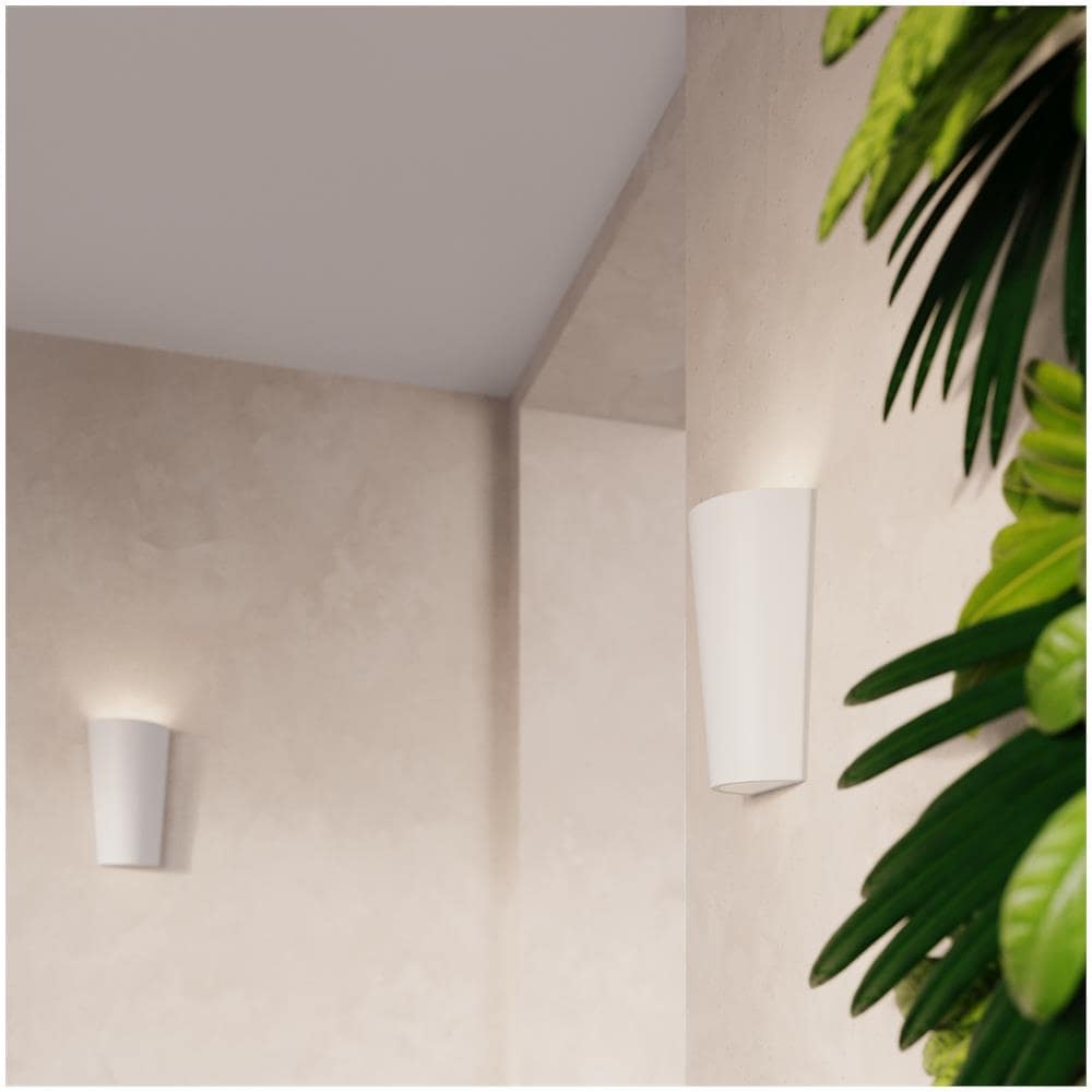 Lampada Da Parete In Ceramica Lana Sl. 0838 - Moderno Lampade Da Parete Bianco 29x16.5x10 Cm - Foto 1