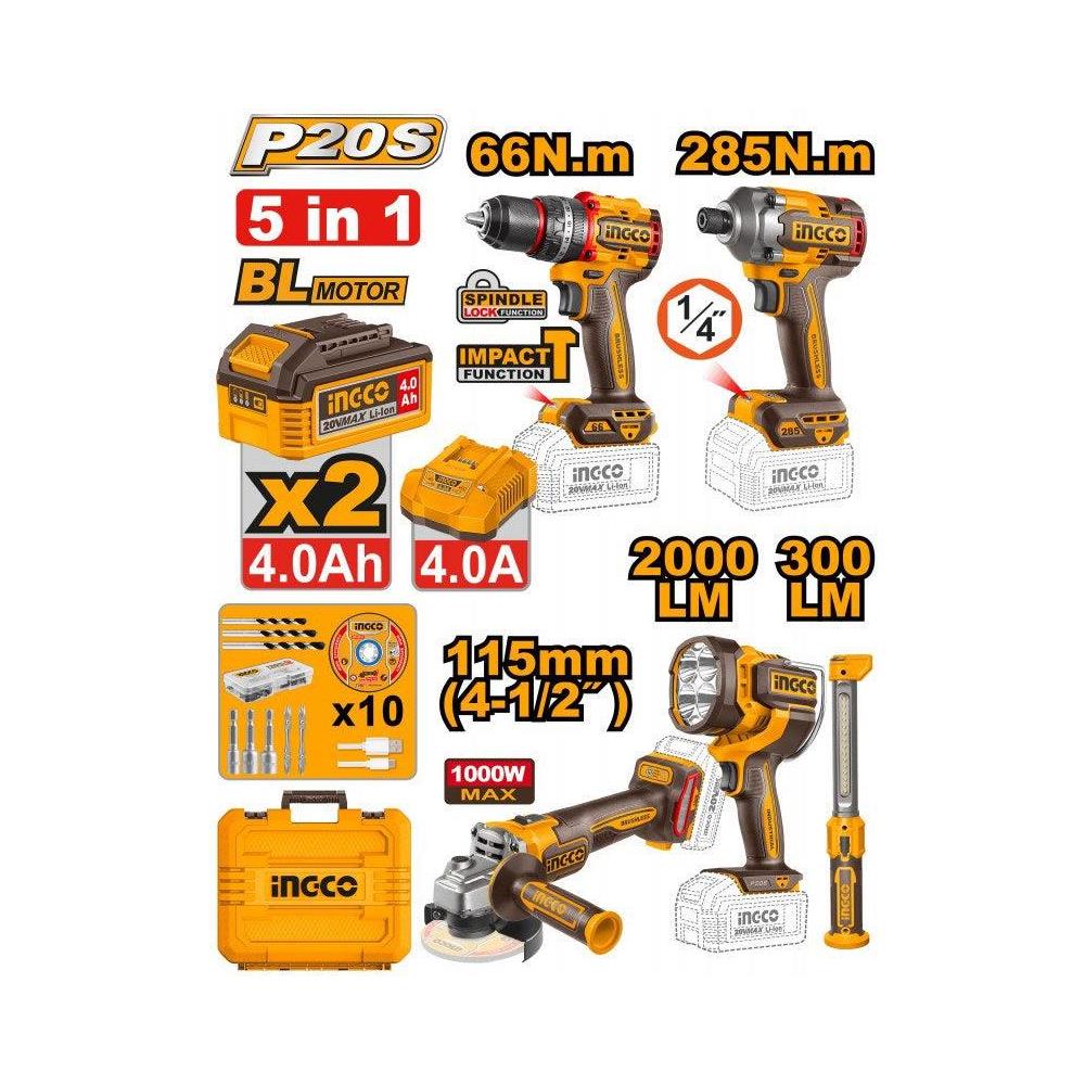 COSLI250692E Set 20V Smerigliatrice lampada Trapano a batteria - Foto 1