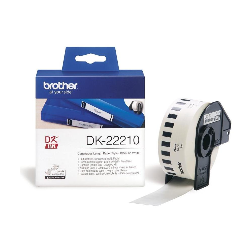 Nastro Etichette per Stampanti Nero su Bianco 2.9 x 3048 cm DK-22210 - Foto 2