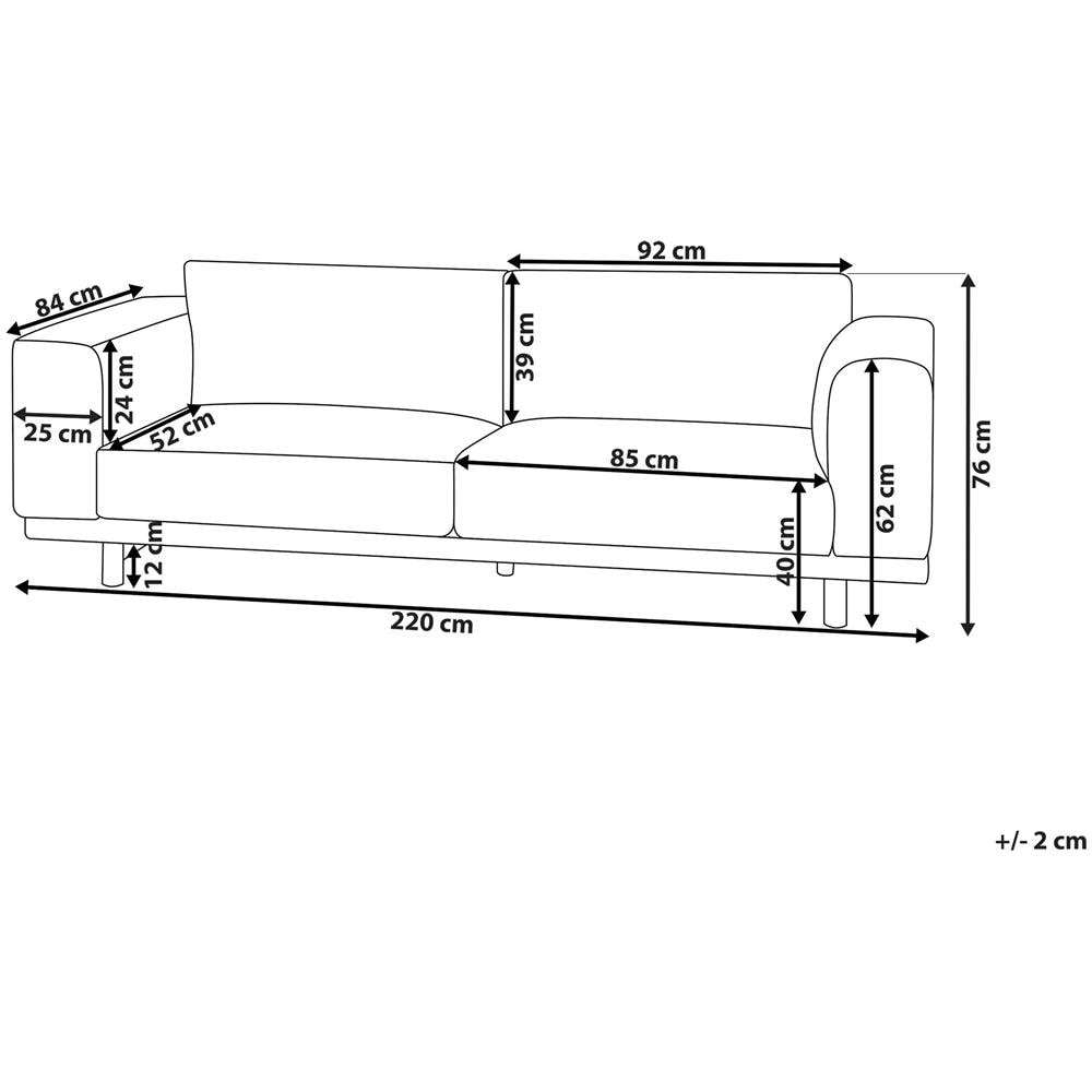 Divano A 3 Posti Color Giallo Nivala - Foto 2