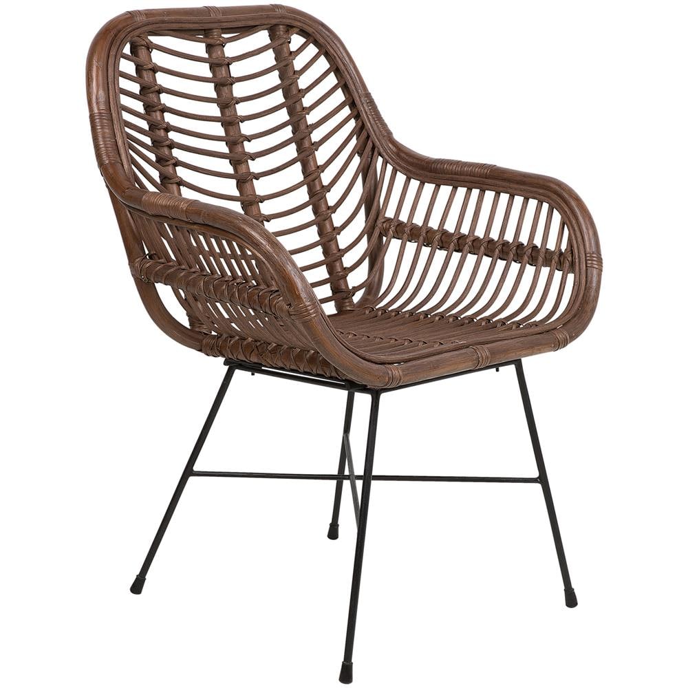 Sedia In Rattan Marrone Canora - Foto 1