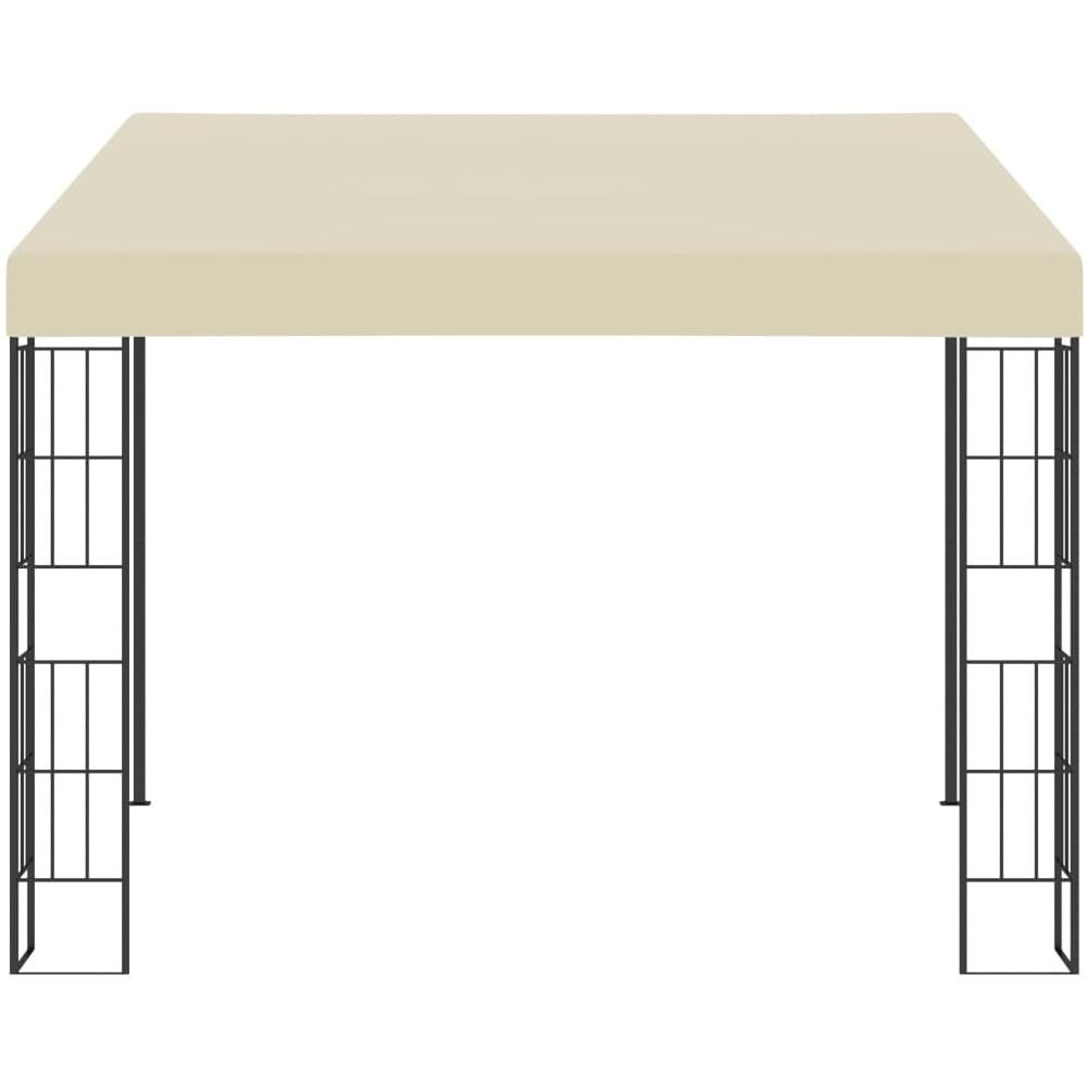 Gazebo A Parete 3x3 M Crema In Tessuto - Foto 2