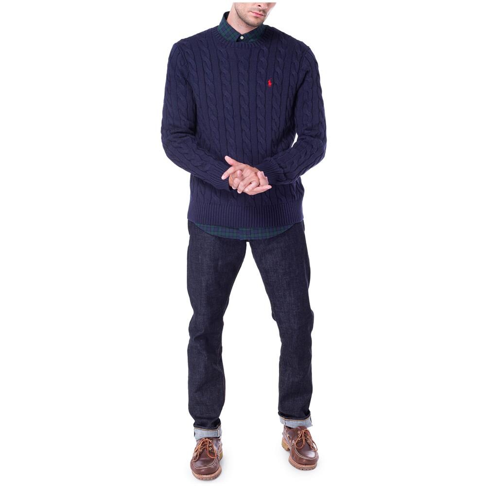 Maglia Uomo A Trecce In Cotone - Foto 1