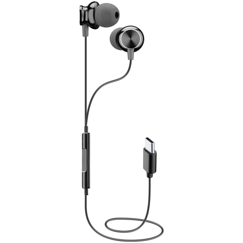 Cellularline Sparrow - USB-C Auricolari stereo in-ear con microfono e remote control Nero - Foto 3