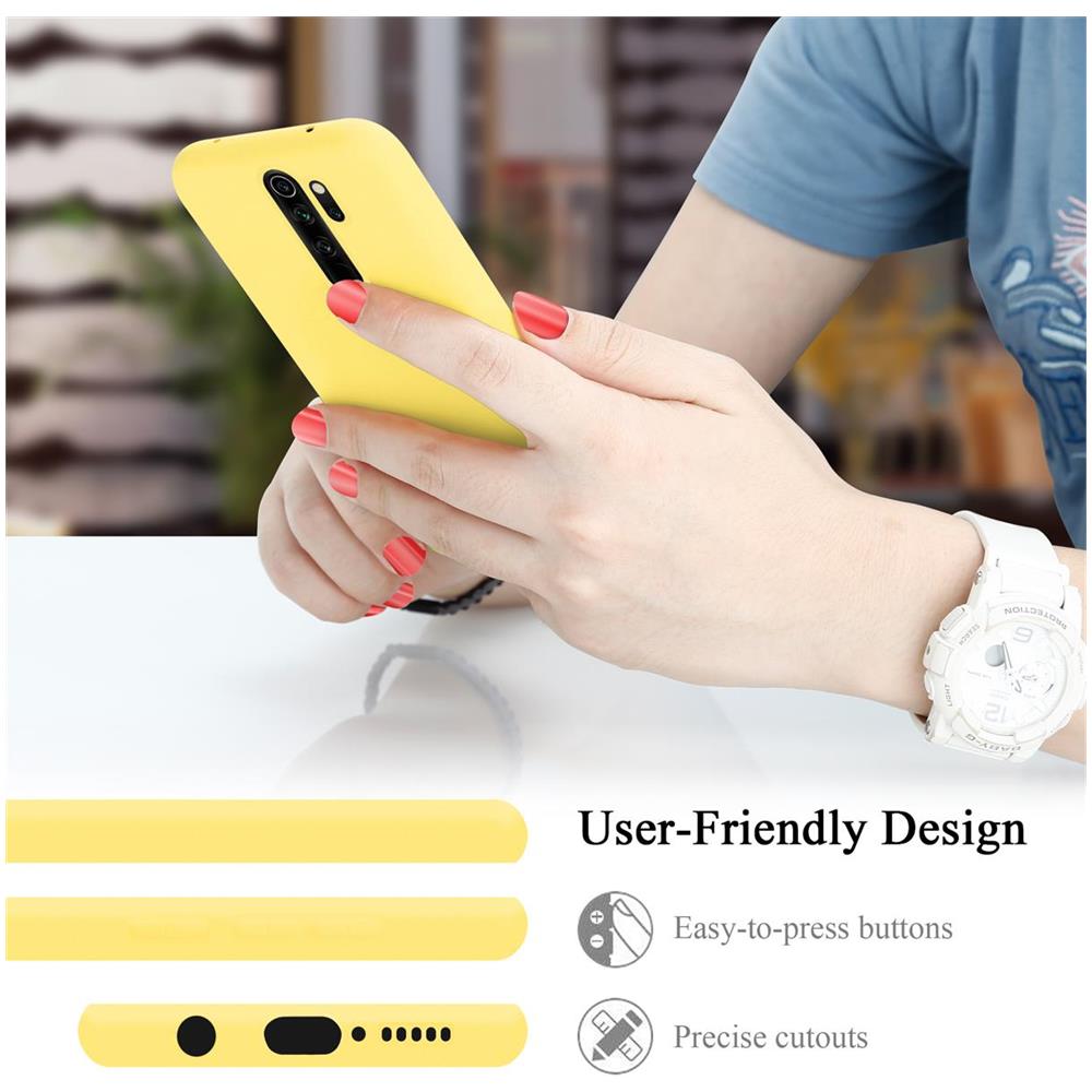 Custodia Compatibile Con Xiaomi Redmi Note 8 Pro In Liquid Giallo - Coperchio Protettivo In Silicone Tpu Flessibile - Foto 7