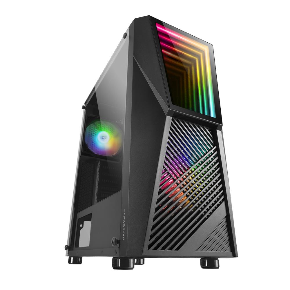 Case MC777 Tower ATX / micro ATX / mini-ITX 1 Porte USB 3.2 Gen 1 Colore Nero (Finestrato) - Foto 1