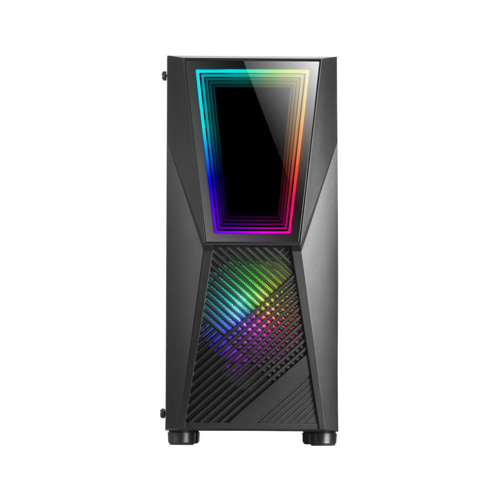 Case MC777 Tower ATX / micro ATX / mini-ITX 1 Porte USB 3.2 Gen 1 Colore Nero (Finestrato) - Foto 2