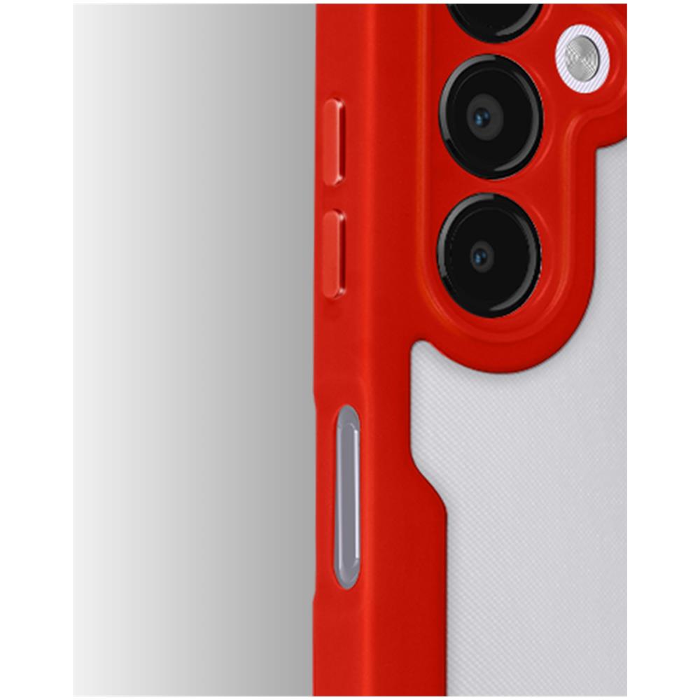 Cover 360° Per Galaxy A14 Retro Rigido Protezione Schermo Flessibile Bordo Rosso - Foto 5