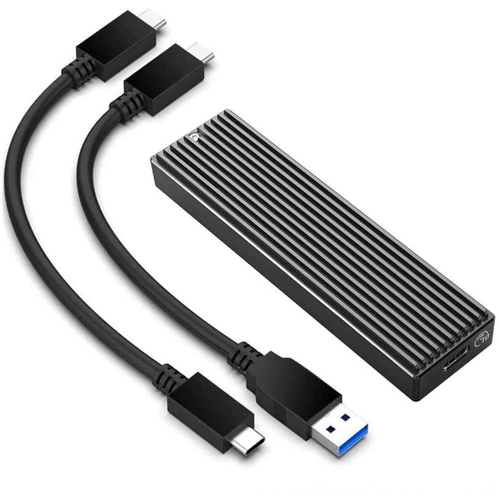 Caddy SSD Esterno USB-A USB-C con Adattatore Interfaccia M. 2 PCIe NVMe Colore Nero - Foto 2