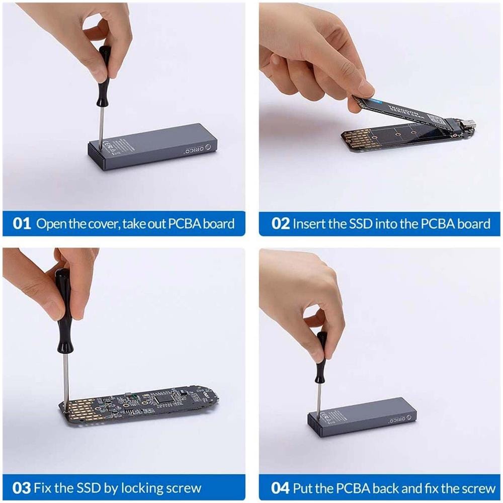 Caddy SSD Esterno USB-A USB-C con Adattatore Interfaccia M. 2 PCIe NVMe Colore Nero - Foto 5