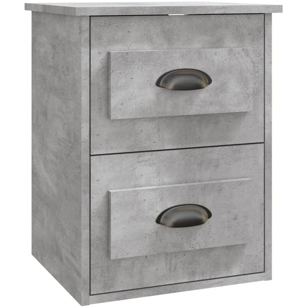 Comodino A Parete Grigio Cemento 41,5x36x53 Cm - Foto 2