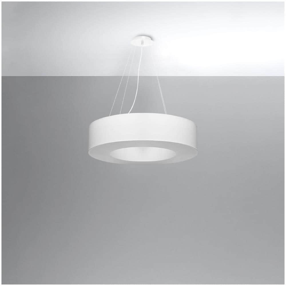 Lampadario Saturno 70 Bianco Sl. 0751 - Minimalista Lampadario Bianco 112x70x70 Cm - Foto 2