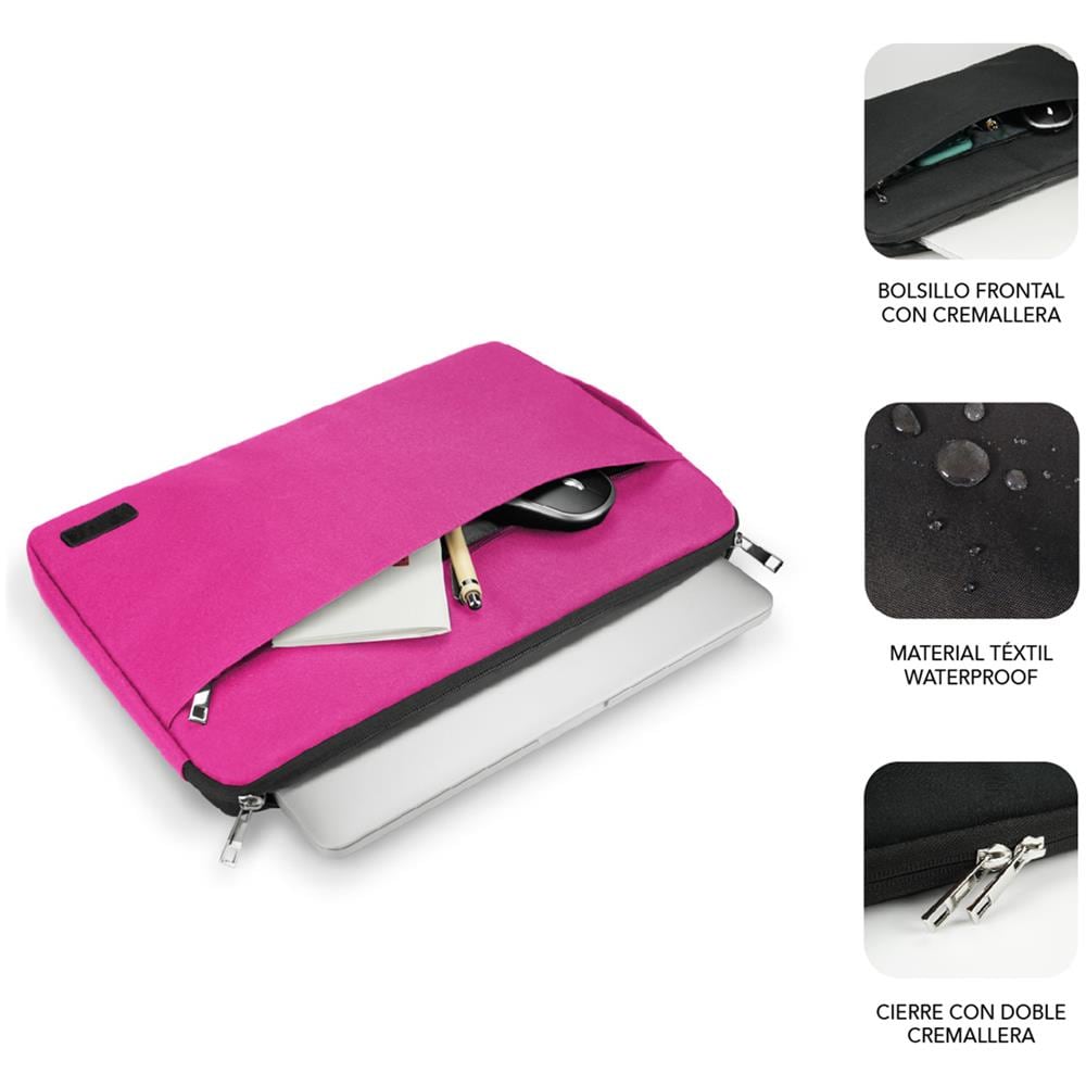 COMPUTER CASE URBAN LAPTOP SLEEVE 15,6" PINK SUB-LS-0PS0104 - Foto 2
