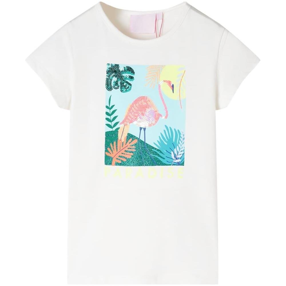 Maglietta da Bambina Ecru 128 - Foto 1