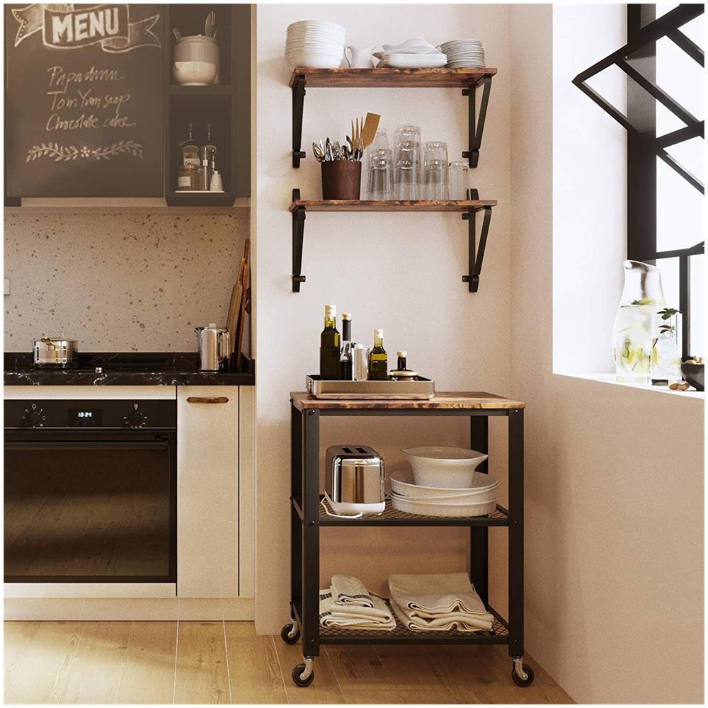 Mensole da parete rustiche VALORA - Set di 2 per soggiorno, ufficio LCR01BX - Foto 8