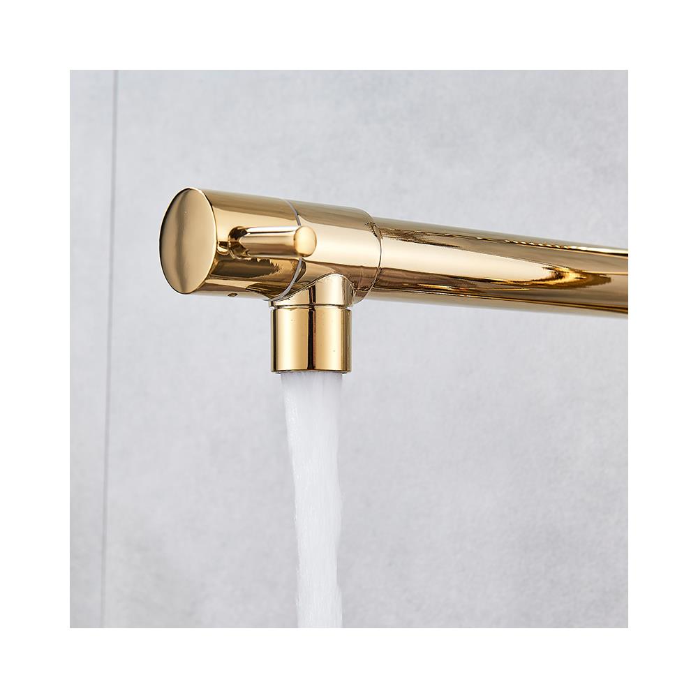Miscelatore per lavello da cucina, Blackswan, tipo M118 con 2 modalità, oro lucido, 47 cm - Foto 2