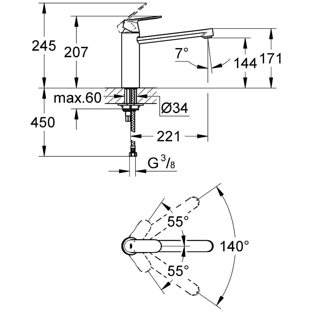Eurosmart Cosmo Miscelatore Monocomando Lavello - Foto 2