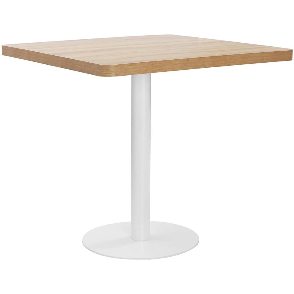 Tavolo Da Bistrot Marrone Chiaro 80x80 Cm In Mdf - Foto 1