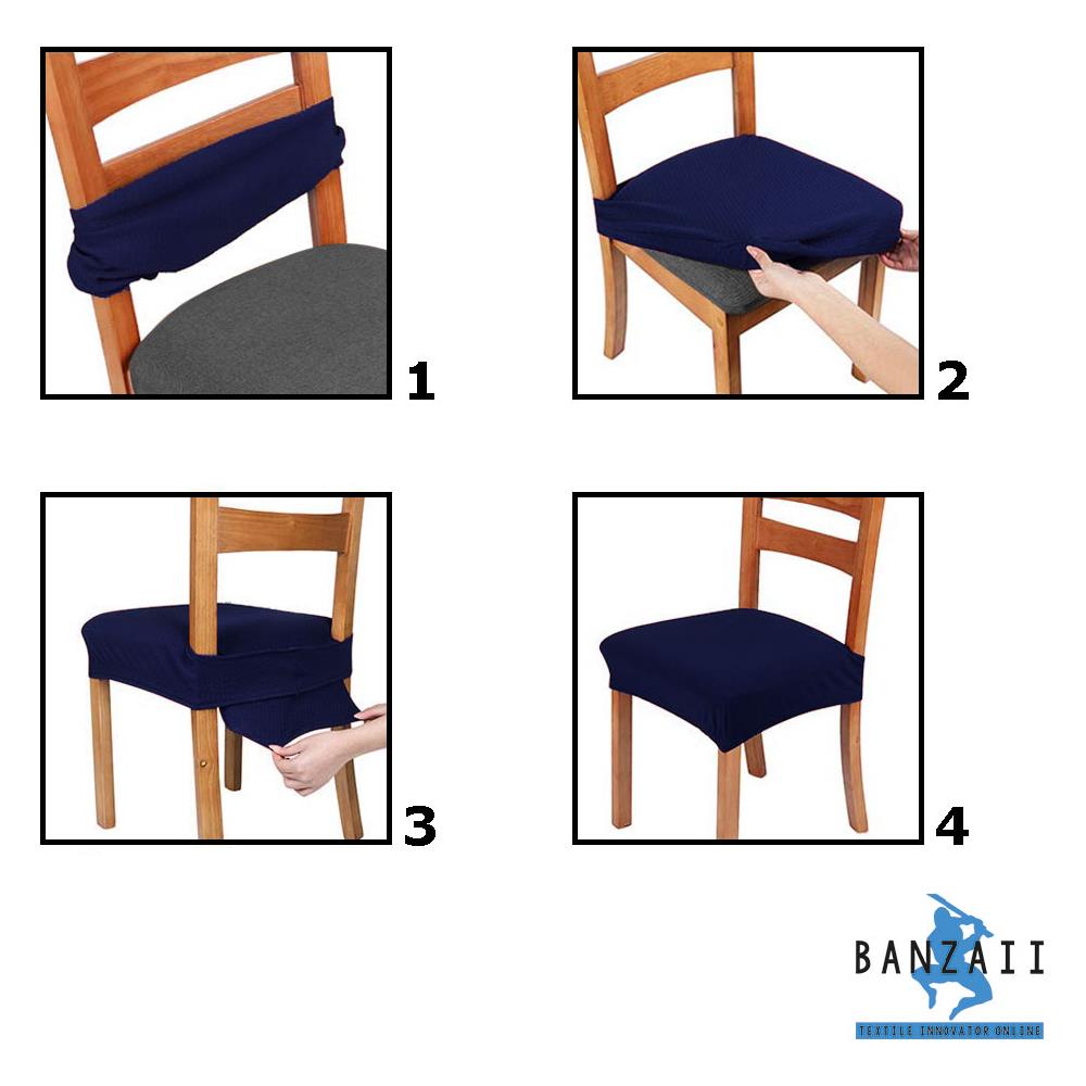 Set 4 Coprisedia Universale Senza Schienale Subito Fatto Per Sedie Da Ufficio, Cucina, Sala Da Pranzo, Camera, Hotel O Ristorante In Tessuto Super Elasticizzato Made In Italy Panna - Foto 6