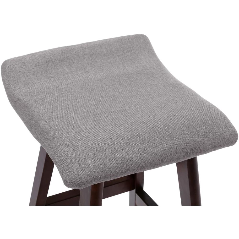 Sedie Da Bar 2 Pz Grigio Chiaro In Tessuto - Foto 8