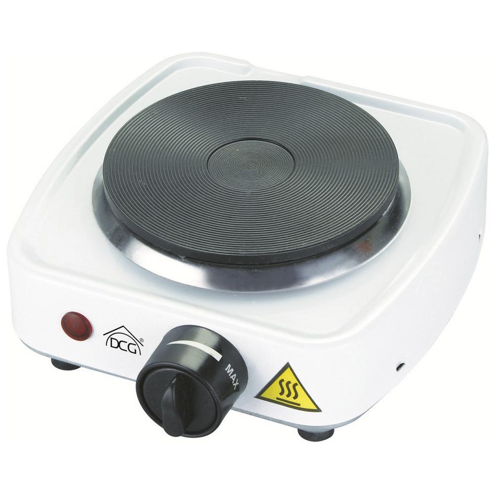 Bianco piano cottura DCG Eltronic EKP2418 Da tavolo Piastra sigillata Nero 