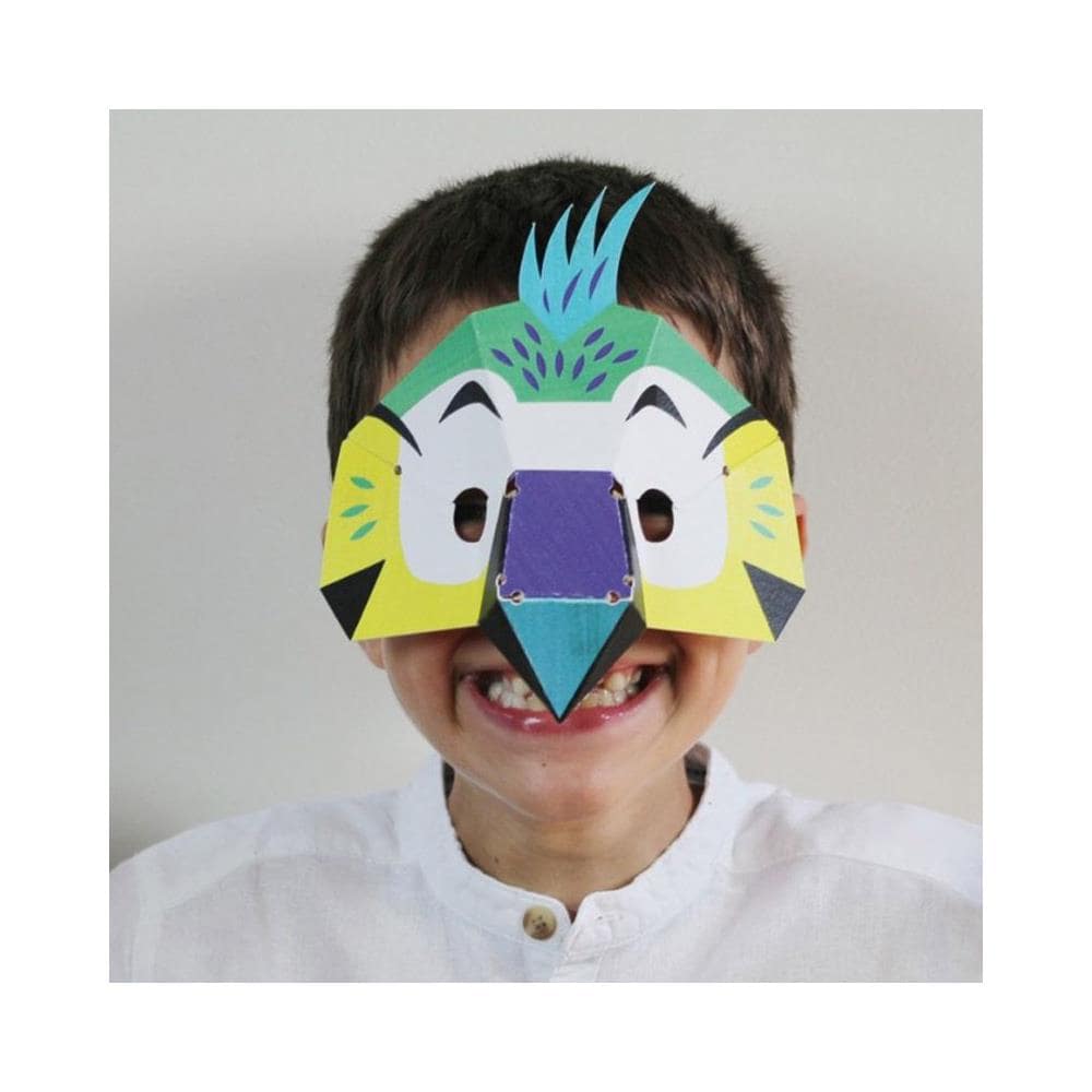 Kit Creativo - 4 Maschere Della Giungla Da Costruire E Decorare - Foto 2