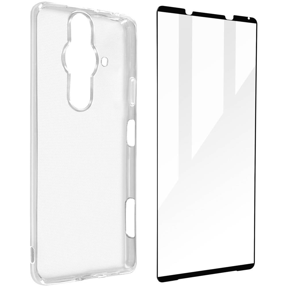 Cover Silicone Flessibile Sony Xperia Pro-i + Vetro Temperato Bordo Nero - Foto 1