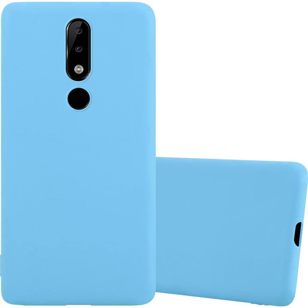 Custodia Compatibile Con Nokia 5.1 Plus / Nokia X5 In Candy Blu - Coperchio Protettivo In Silicone Tpu Flessibile - Foto 1