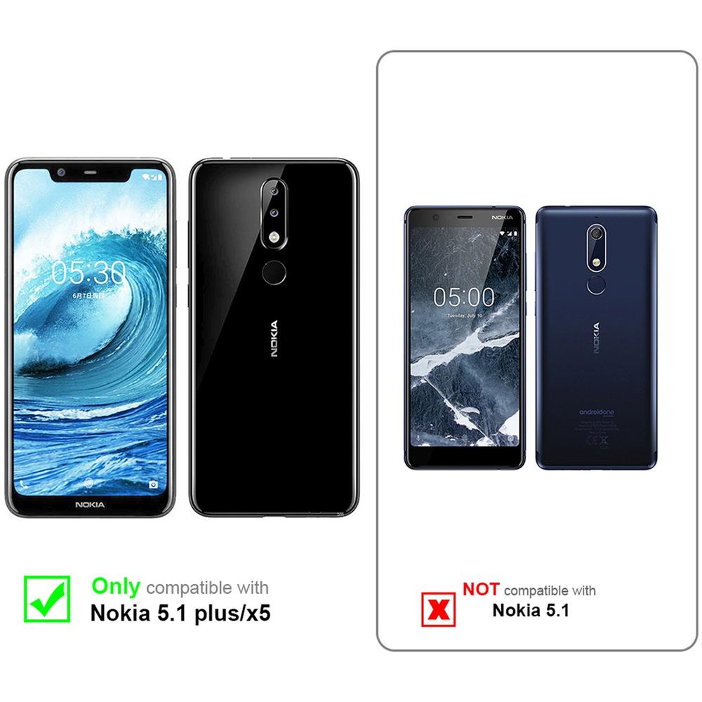 Custodia Compatibile Con Nokia 5.1 Plus / Nokia X5 In Candy Blu - Coperchio Protettivo In Silicone Tpu Flessibile - Foto 2