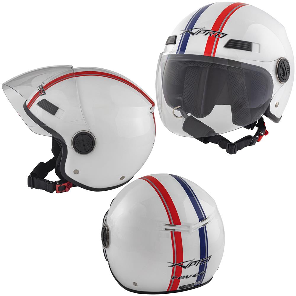 Casco Jet Scooter Moto Quad Visiera Omologato Francia Ece 22 05 M - Foto 1