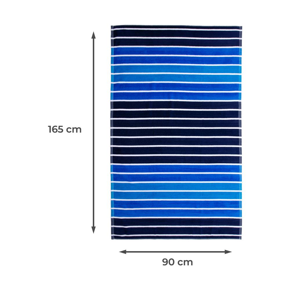 Telo Mare Jacquard Spugna Asciugamano Spiaggia Disegno Cairo Telo Mare Blu - Foto 2